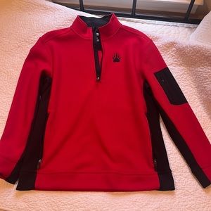 Men’s Alaskan Hardgear 1/4 zip pullover Red Large